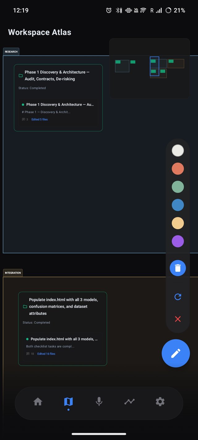 V01 Companion — session list